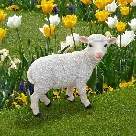 DESIGN TOSCANO Yorkshire Lamb Garden Statue: Standing Lamb QL57573